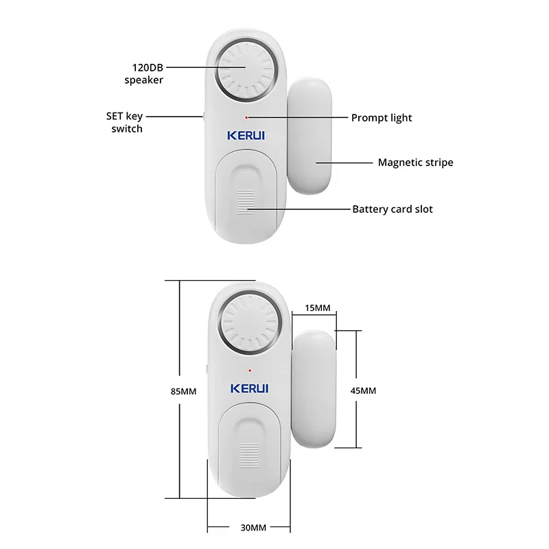 KERUI D1 Беспроводная независимая дверь магнитная маленькая Изолированная дверь датчик окна Сигнализация домашняя Автоматизация охранная сигнализация