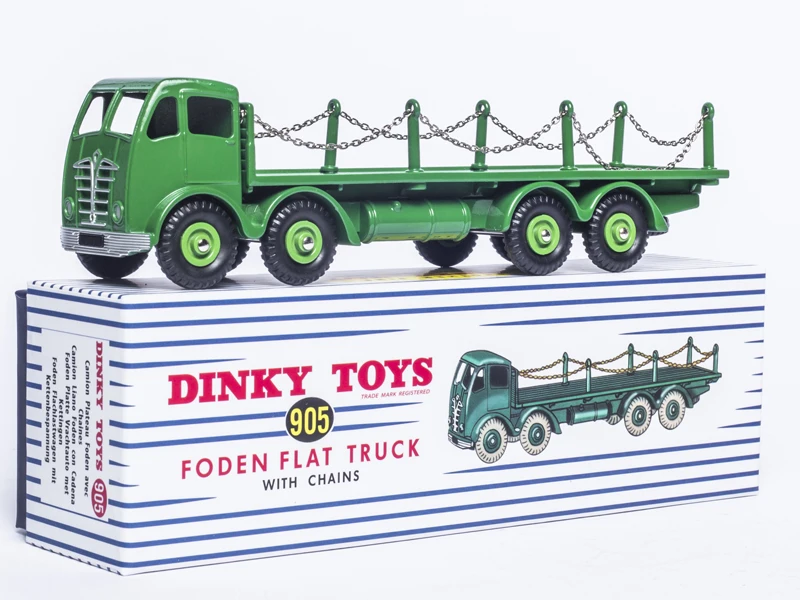 

1:43 ATLAS DINKY TOYS / SUPERTOYS 905 FODEN FLAT TRUCK WITH CHAINS Alloy Diecast Car model & Toys Model for Collection