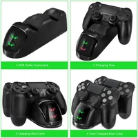 Kontroler PS4 Joypad uchwyt joysticka ładowarka USB podwójna stacja ładująca usb szybki ładująca stacja dokująca do konsoli Playstation 4 PS4 Slim / PS4 Pro 3