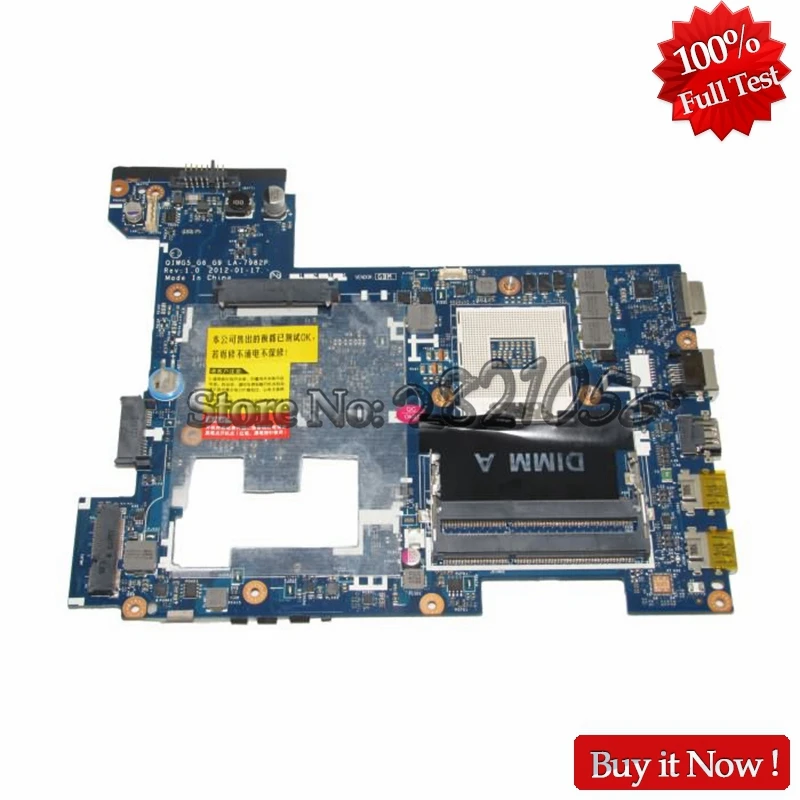 NOKOTION материнская плата для ноутбука Lenovo G480 QIWG5_G6_G9 LA 7982P основная HM77 DDR3|laptop