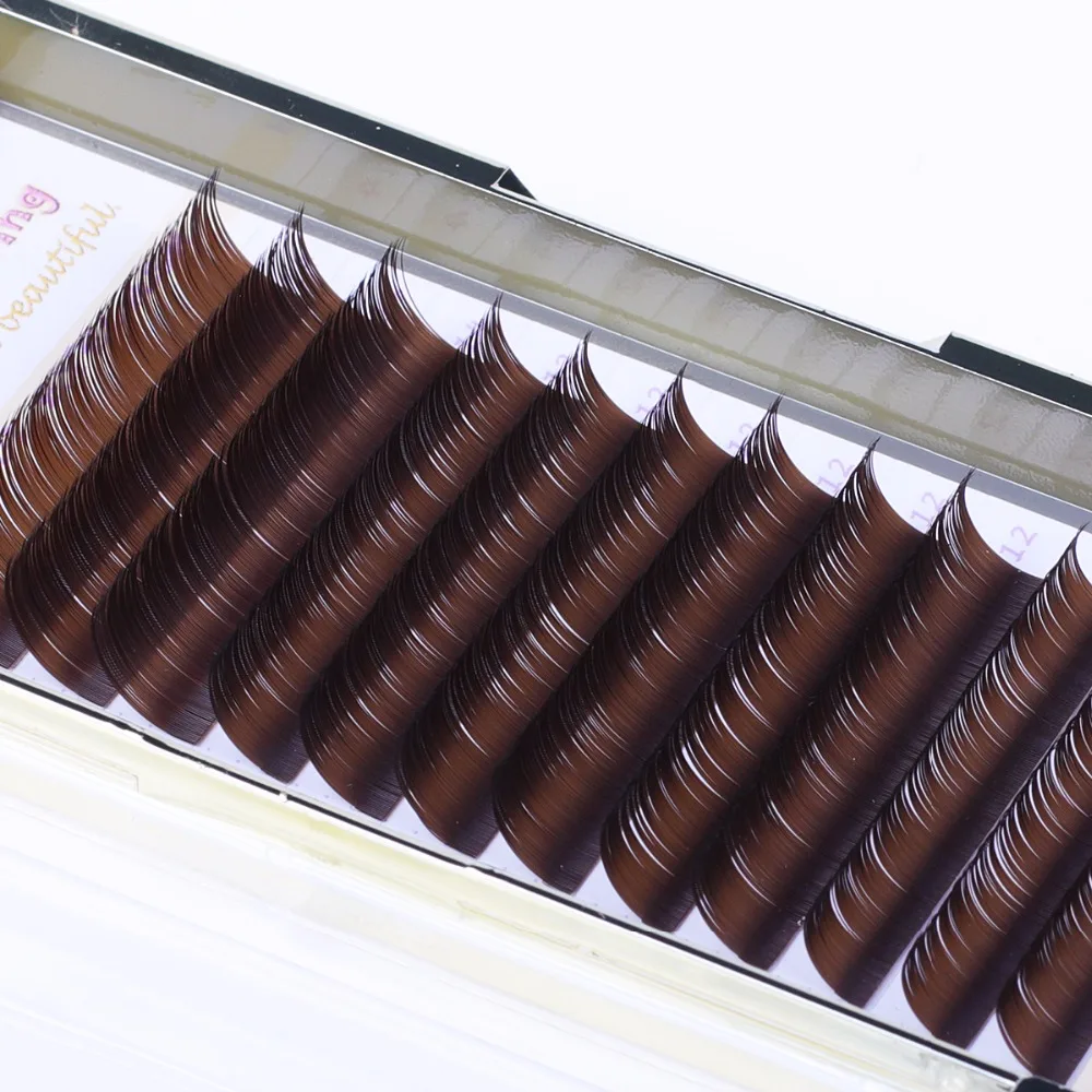 

0.15 Dark Brown Mixed Length Lash Extensions for Beauty Makeup