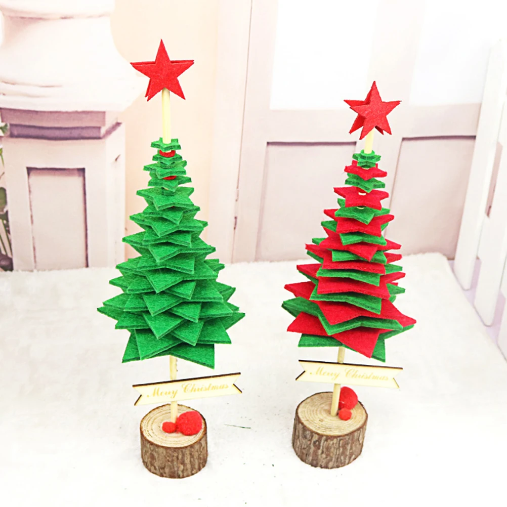 1 шт. DIY рождественская елка дети ручной работы Рождество украшение для рождественнской елки Рождественский подарок (зеленый и красный)