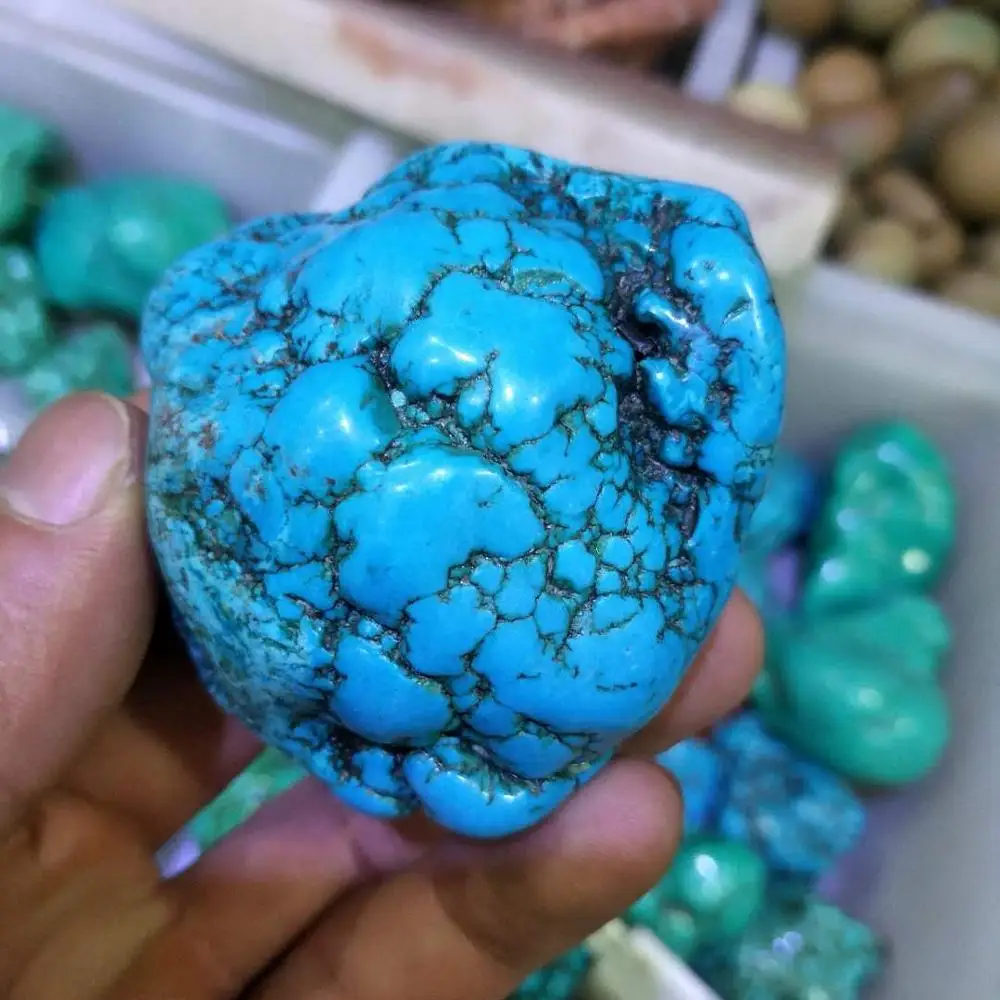 

Natural turquoise raw stone mineral samples 80-90g