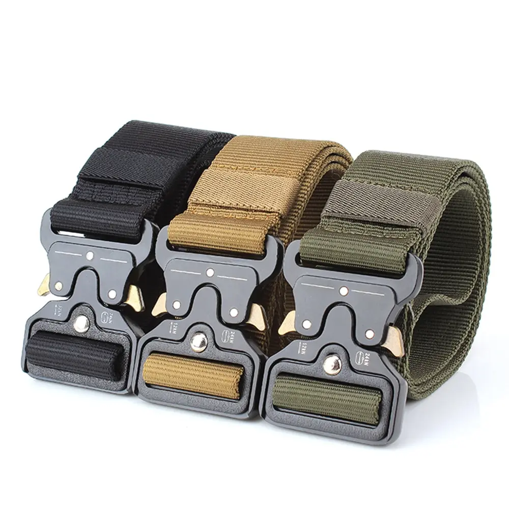 

Lixada Nylon Tactical Waist Belt Hunting Accessories Heavy Duty Belt Metal Buckle Heavy Duty Army Training Carry Waist Belt