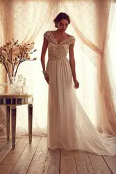 Винтаж с жемчугом Аппликации Элегантный пляж свадебное платье 2018 Бесплатная доставка на заказ robe de mariage мать невесты платья для женщин