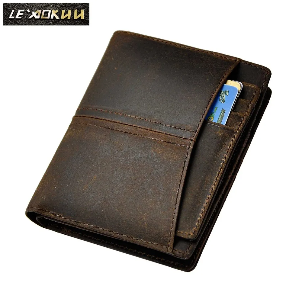 Cattle Brand Original Leather Short Business Card Case