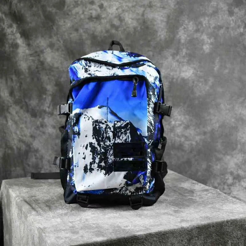 

Best Quality 1:1 Bogo Cooperation Snow Mountain View Women Men Backpacks Bags Hiphop Streetwear Men Shoulder Bags Schoolbags