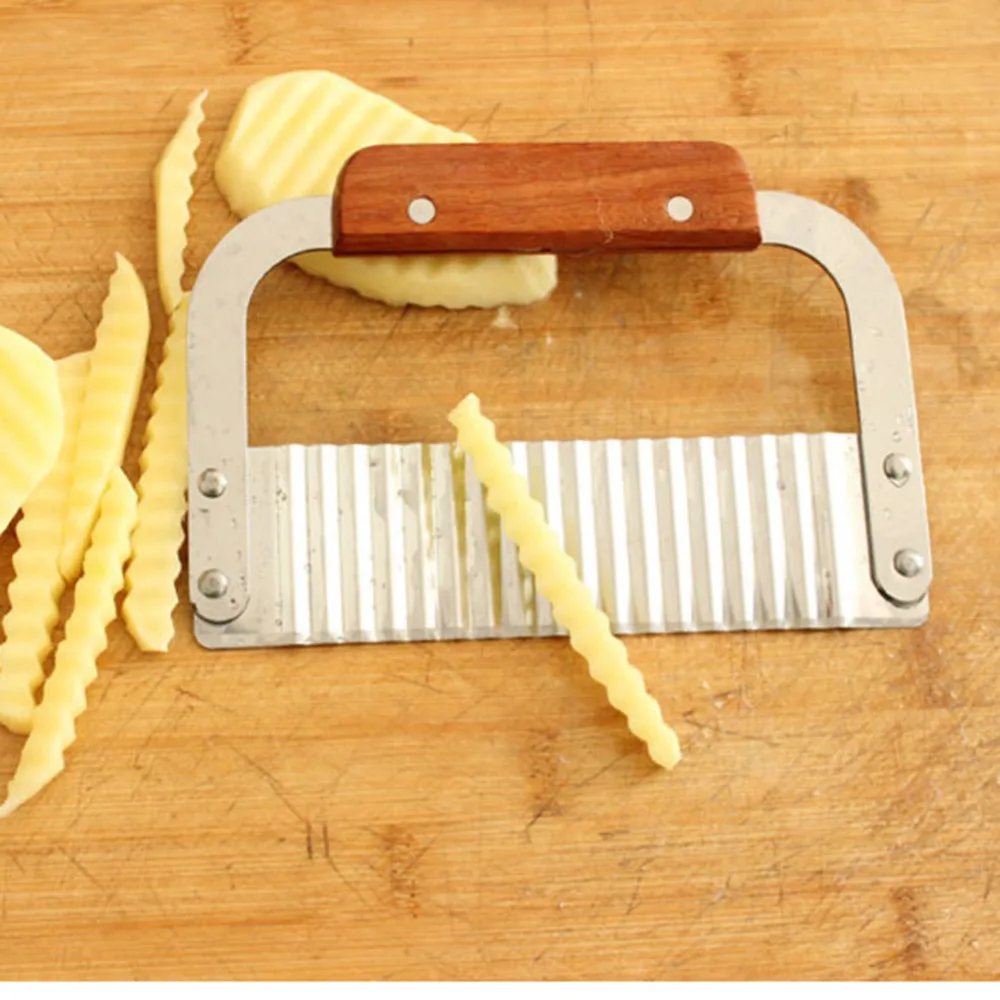 hardwood handle crinkle cutter