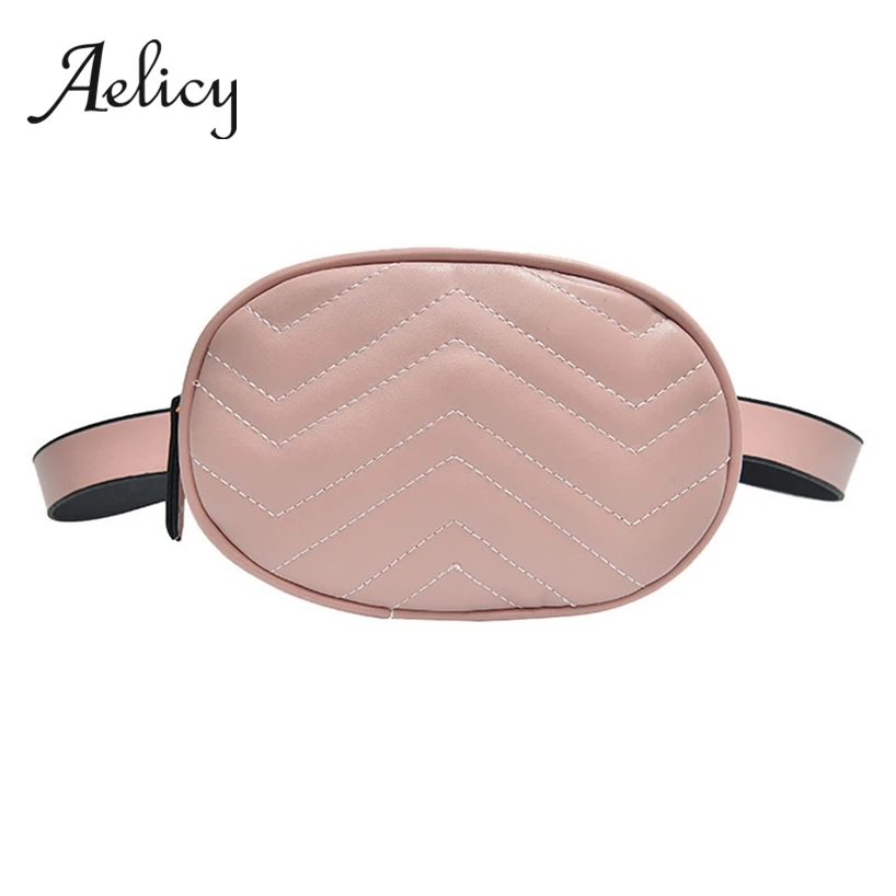 

Aelicy Women Belt Bag High Quality Lady Crossbody Bag Zipper Oval Leather Chest Bag Female Small Fashion Waist Pack for lady
