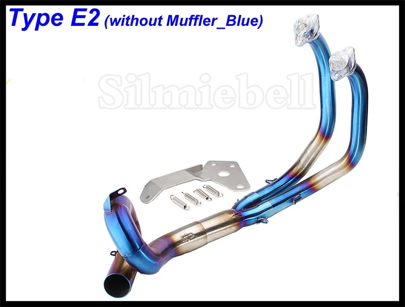 Type E2 MT07 FZ07 мотоцикл Yoshimura глушитель труба передняя средняя звено трубы Полный побега мото системы для Yamaha mt-07 FZ-07 XSR700 - Цвет: Type E2