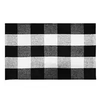 LBER Baumwolle Buffalo Plaid Teppiche, Buffalo Überprüfen Teppich, 23,6 Inch x 35,4 Inch, Checkered Outdoor Teppich, outdoor Plaid Fußmatte Für Küche/Ba