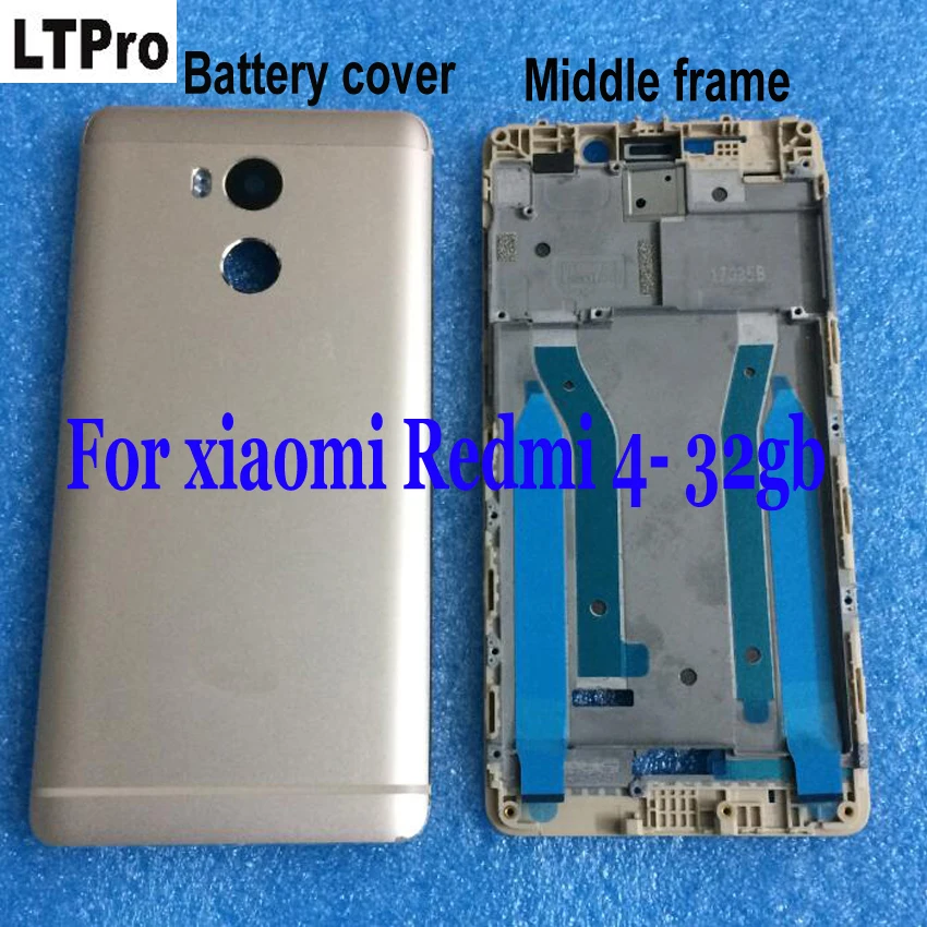 

Original For 5.0" Xiaomi Redmi 4 pro redmi 4 prime ROM-32G front Middle frame+Back Cover Battery+side keys +glass lens