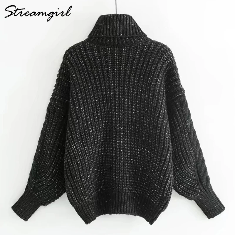 Turtleneck Women Oversized Sweaters And Pullovers Yellow Sweater Truien Womens Sweaters 2018 Winter Pull Femme Warm Sweater