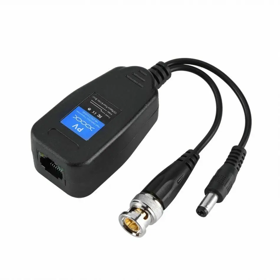 Мощность Балун трансивер для пассивного видеонаблюдения Bnc разъем Rj45 1 пара (2