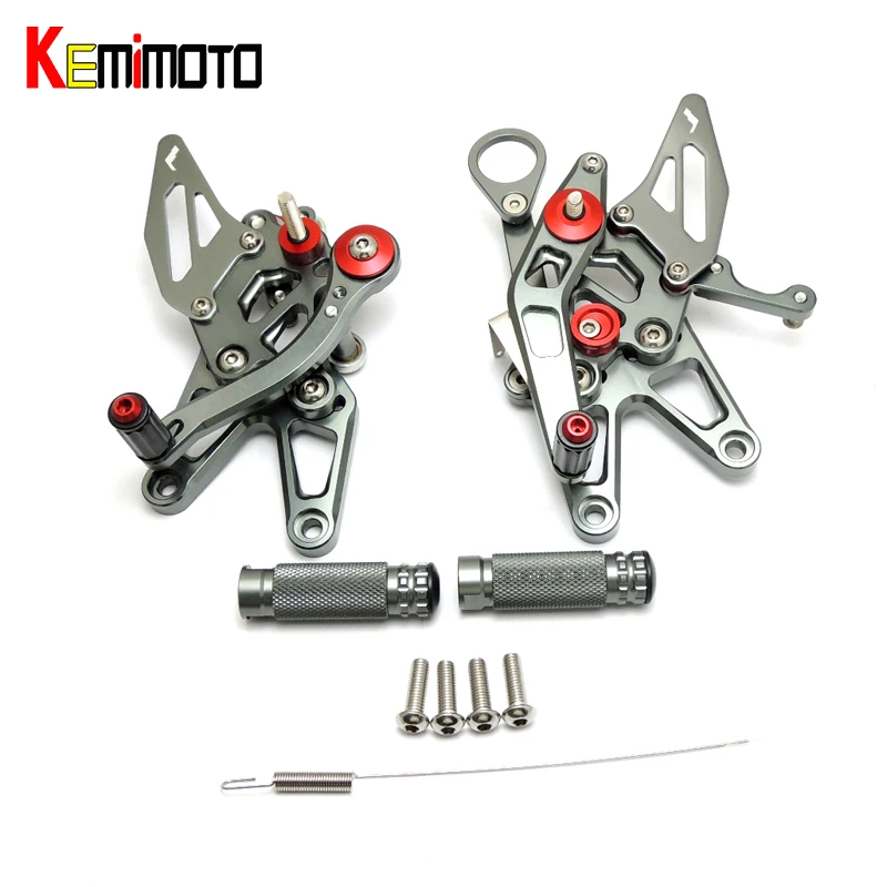 KEMiMOTO мотоциклетные подножки для BMW S1000RR ног 2009 2010 2011 2012 2013 2014 CNC Регулируемые