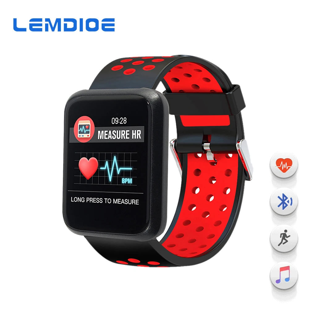 

LEMDIOE Smart Watch Sport 3 Fitness Bracelet Color Men IP67 Waterproof Professional Heart Rate Multi Sport Mode Smartwatch