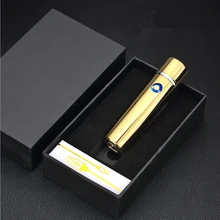 Новая электрическая двойная импульсная дуга USB Зажигалка бездымный ветрозащитный сигаретный прикуриватель перезаряжаемый безопасный переключатель подарок на день рождения