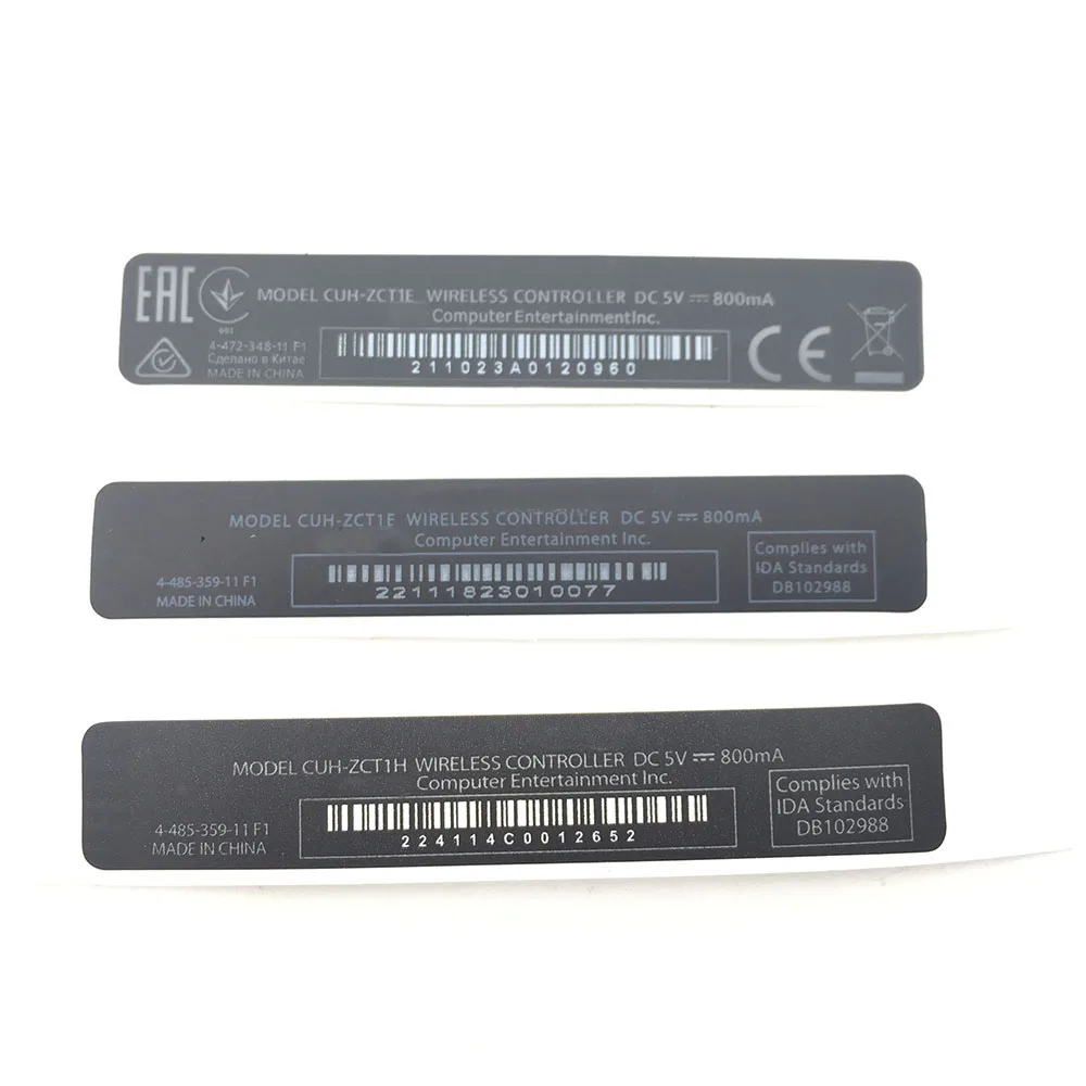 

2pcs For PS4 Controller Shell Slim Black Back Label Seals