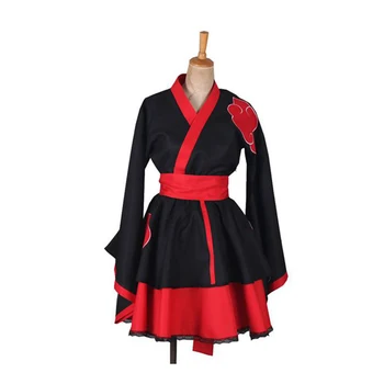 

Customized Naruto Cosplay Costume Uzumaki Naruto Lolita Clothes Suit Uchiha Sasuke Kimono Dress Akatsuki Lolita Dress for Women