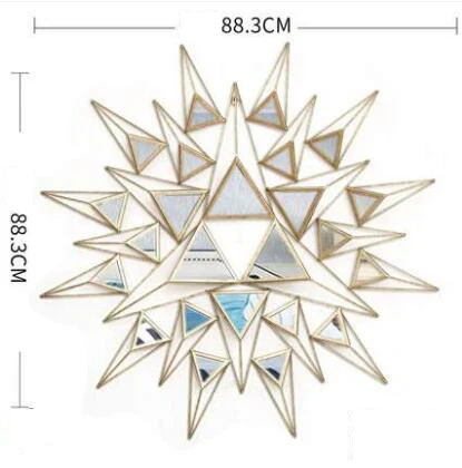 Современные кованые креативные настенные подвесные аксессуары, украшение, зеркало для дома, гостиной, дивана, фон, Настенная роспись, ремесло, зеркало - Цвет: style2