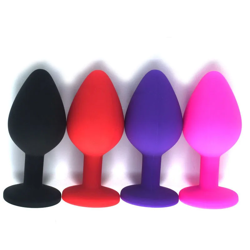 3-Size-S-M-L-Silicone-Butt-Plug-Anal-Plug-for-Adult-Gay-Products-Prostate-Massager