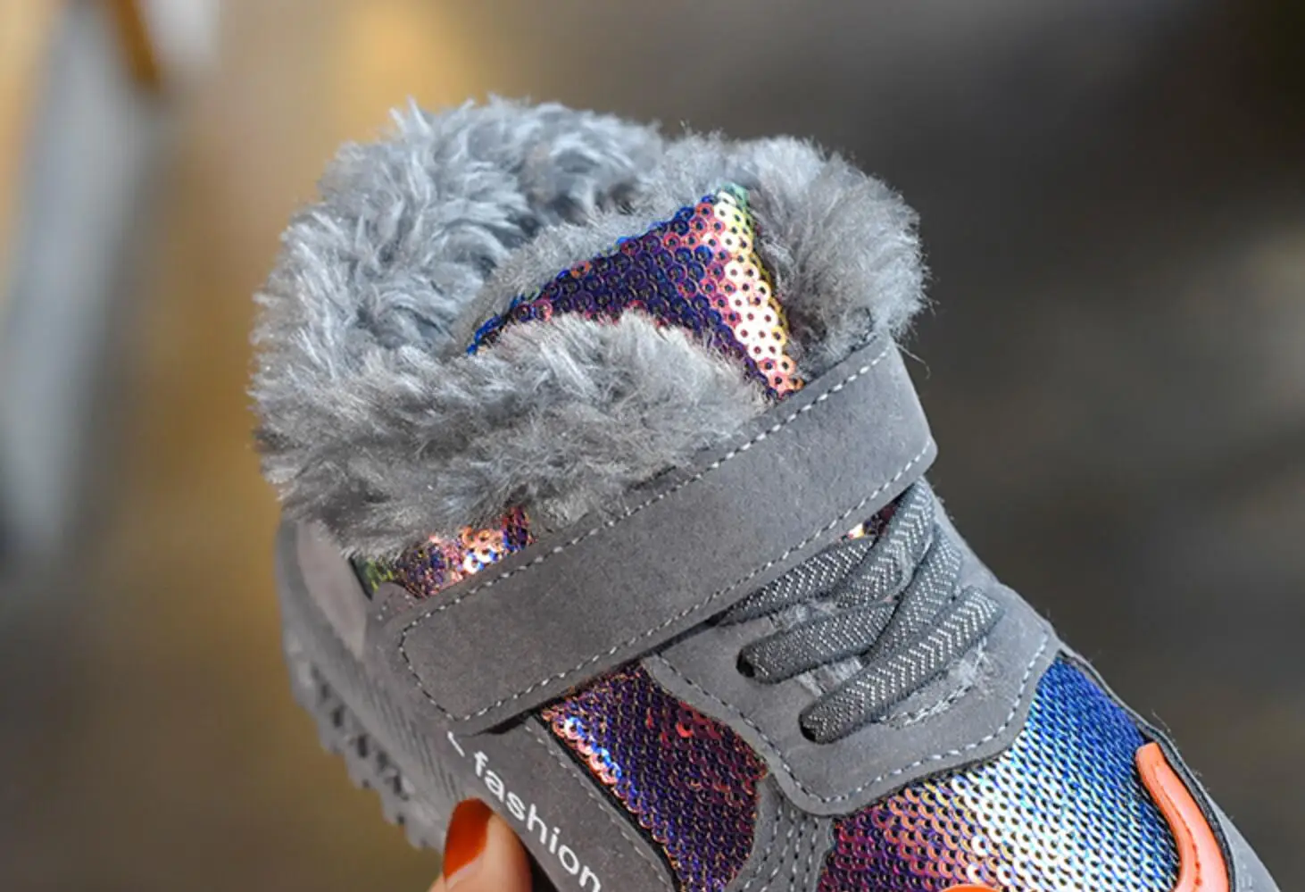 Koovan/детские зимние ботинки для девочек и мальчиков; Новинка года; сезон осень-зима; ботинки на липучке; утолщенная теплая хлопковая обувь