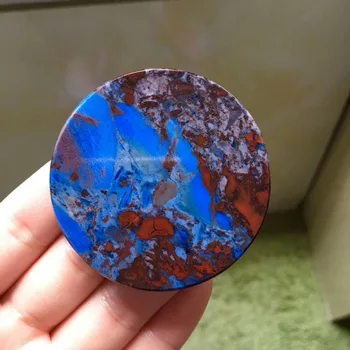 

Genuine Natural Blue Red Sugilite Pendant Round Shape Stone Pendant 57x8mm Women Necklace South Africa Crystal AAAAA