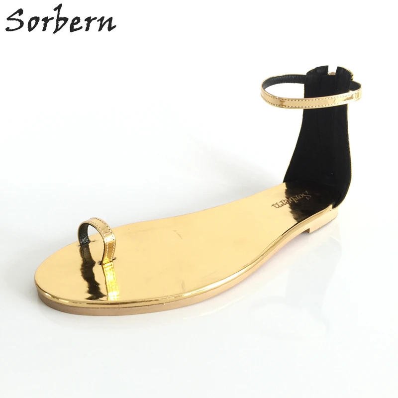 

Sorbern Sexy Comfortable Summer Flat Heel Woman Sandal Shoes Flip Flops Ankle-strap Zip Open Toe Ladies Causal Shoes Real Photo