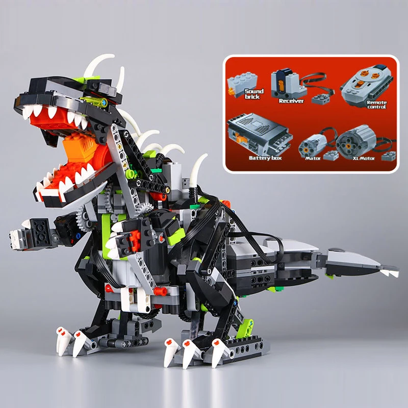 

CX Compatible Legoe Technic Lepin 24010 792pcs 3 in 1 Dinosaur RC Sound Function building blocks 4958 Bricks toys for children