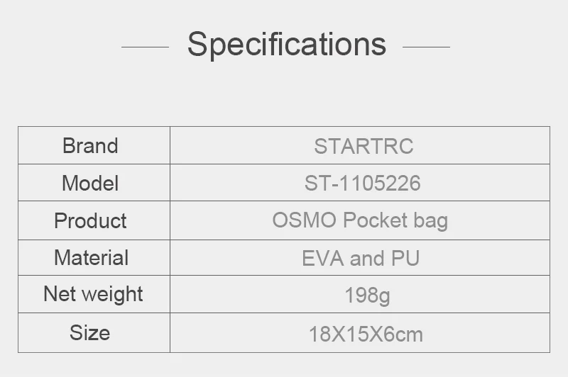 STARTRC DJI Осмо карманные аксессуары комплект EVA внутренняя сумка для хранения черный цвет сумка DJI OSMO Карманный экшн-Камера Запчасти