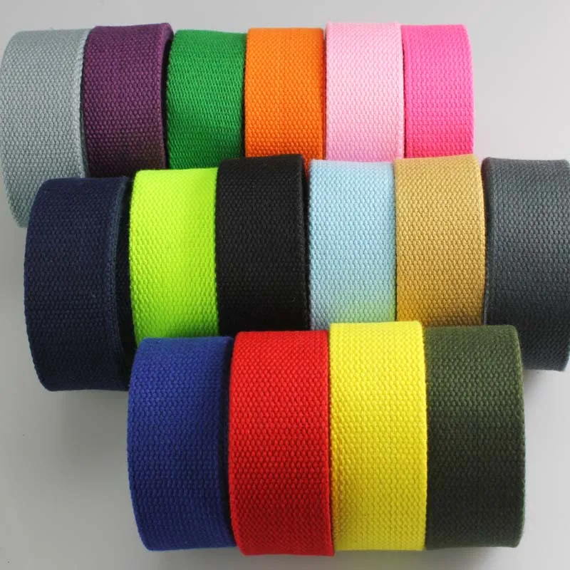 38mm width Cotton Canvas bing Tape Bag Straps Belt Sling Fabric