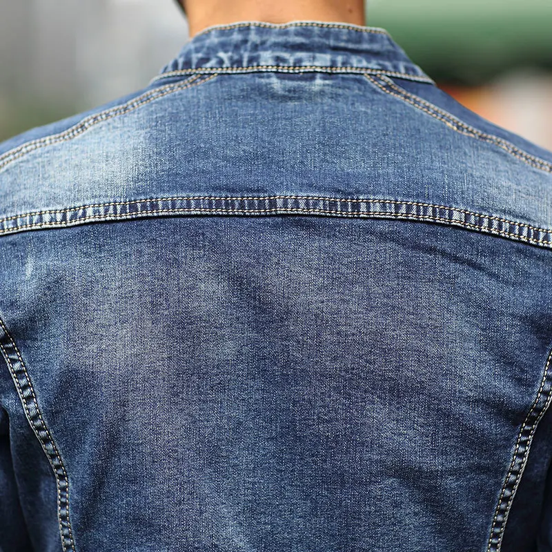 2019 Casual Retro Fashion Street Hip Hop Men Jackets New Men's Denim Jacket And Coats Slim Stand Collar 2019 Casual Retro Fashion Street Hip Hop Men Jackets New Men's Denim Jacket And Coats Slim Stand Collar