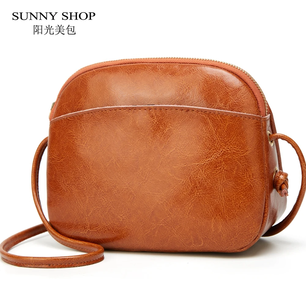 

Vintage Oil Wax PU Leather Mini Messenger Bag Women Small Crossbody Bag High Quality Shell Over the Shoulder Bag Ladies Sling