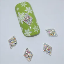 10 шт Цвет Блеск, 3D металлический сплав ногтей украшения/амулеты/шпильки, ногти 3d ювелирные изделия#108