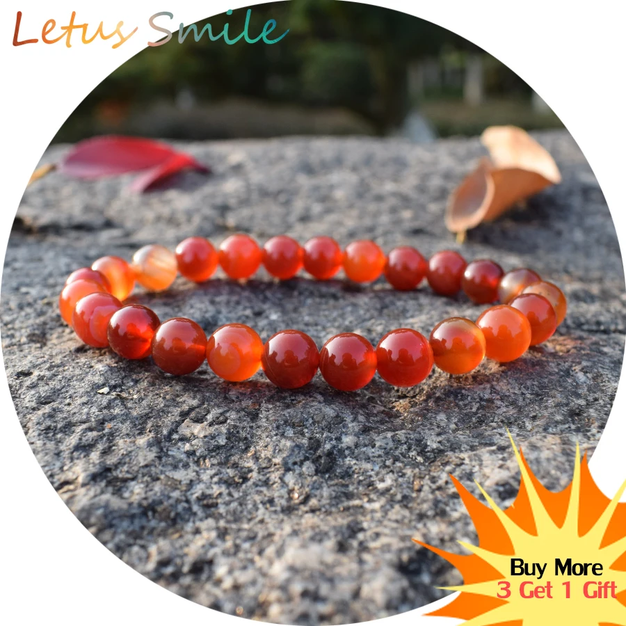 

Office Orange Stripe Agates Beaded Bracelet Semi-precious Stone Strand Bracelets for Women Fashion Handmade Lovers' Jewelry Gift