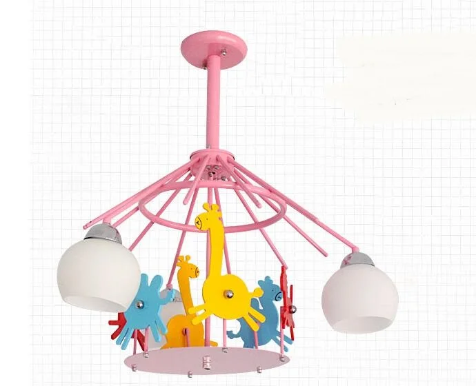 

Children toy modern pendant lights horse will be a random two-way rotating lights small princess bedroom pendant lamps ZA