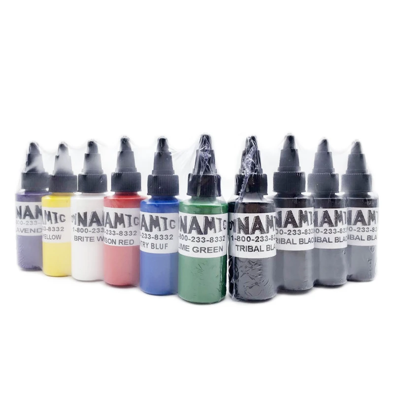 Free Shipping 7 Bottles / Set Tattoo Ink 30ml/ 1oz / 30g Color Tattoo