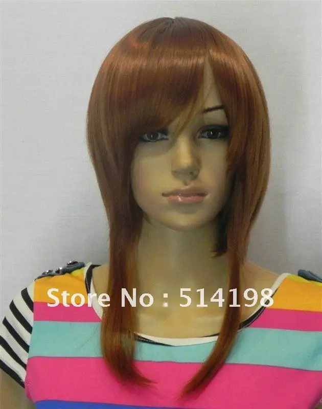 Hot Sell New Short Straight Cosplay Wigstylish Medium Brown Hair