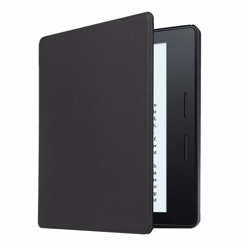 

For Amazon Kindle Oasis Custer Texture Horizontal Flip Solid Color Leather Case with Three-folding Holder
