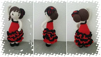 

crochet toys amigurumi dancing girl mode number LS0043