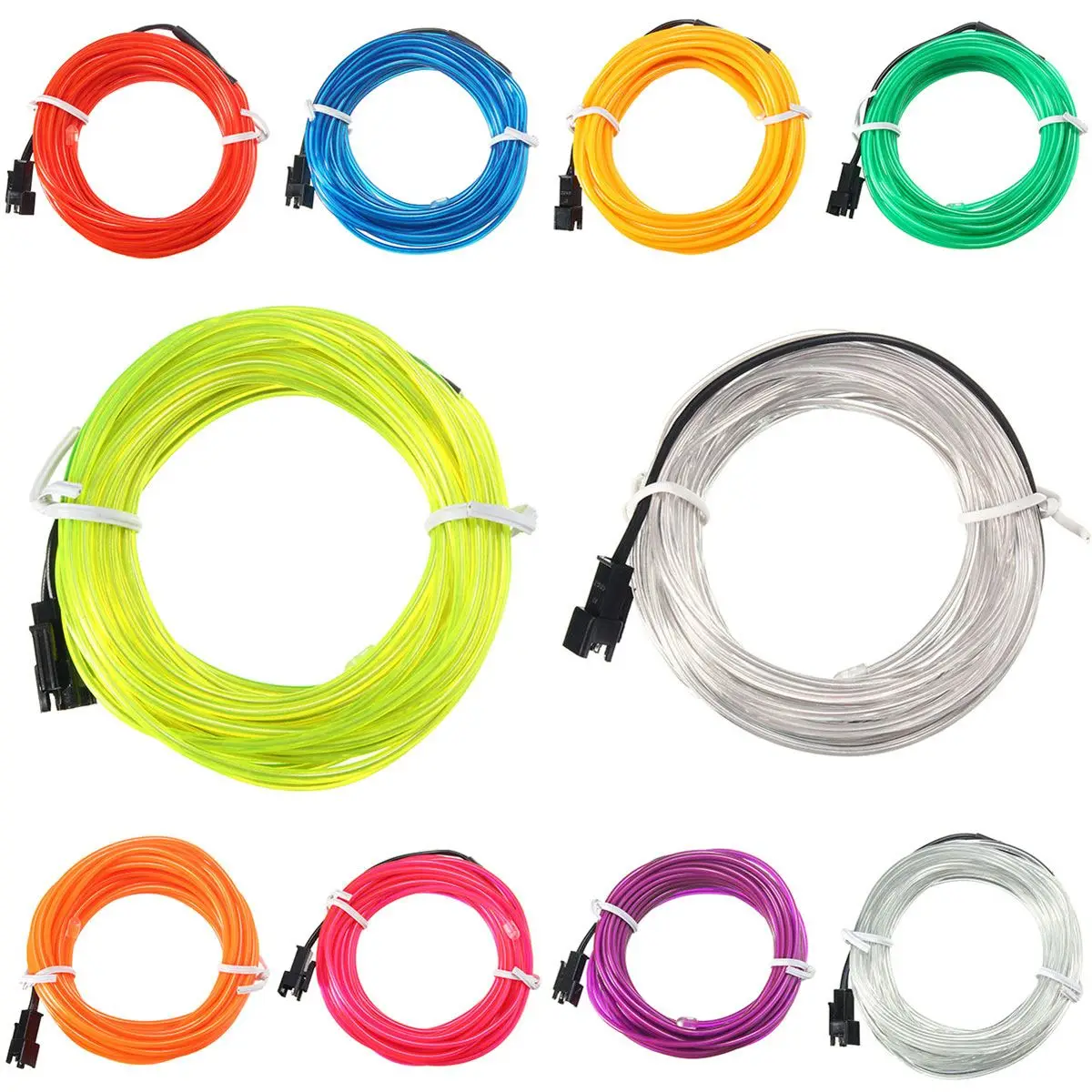 

1-5M 3V Flexible Neon Light Glow EL Wire Rope Tape Cable Strip LED Neon Lights Shoes Clothing Car waterproof LED Strip