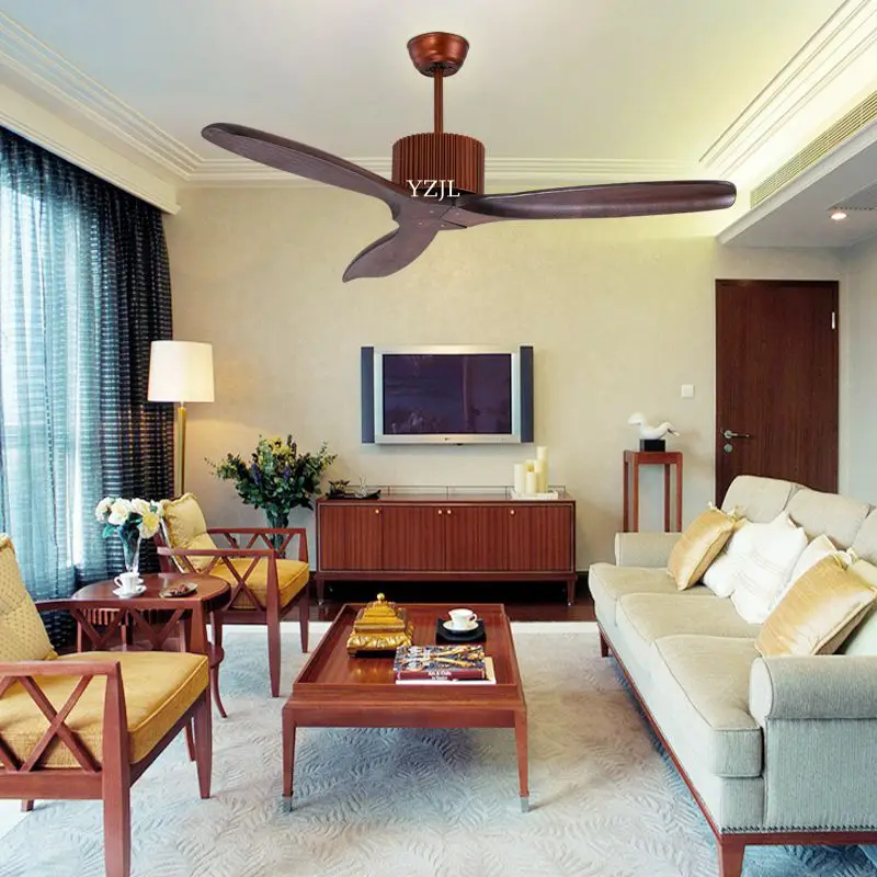 48 inch solid wood comfortable ceiling fan no lamps ...