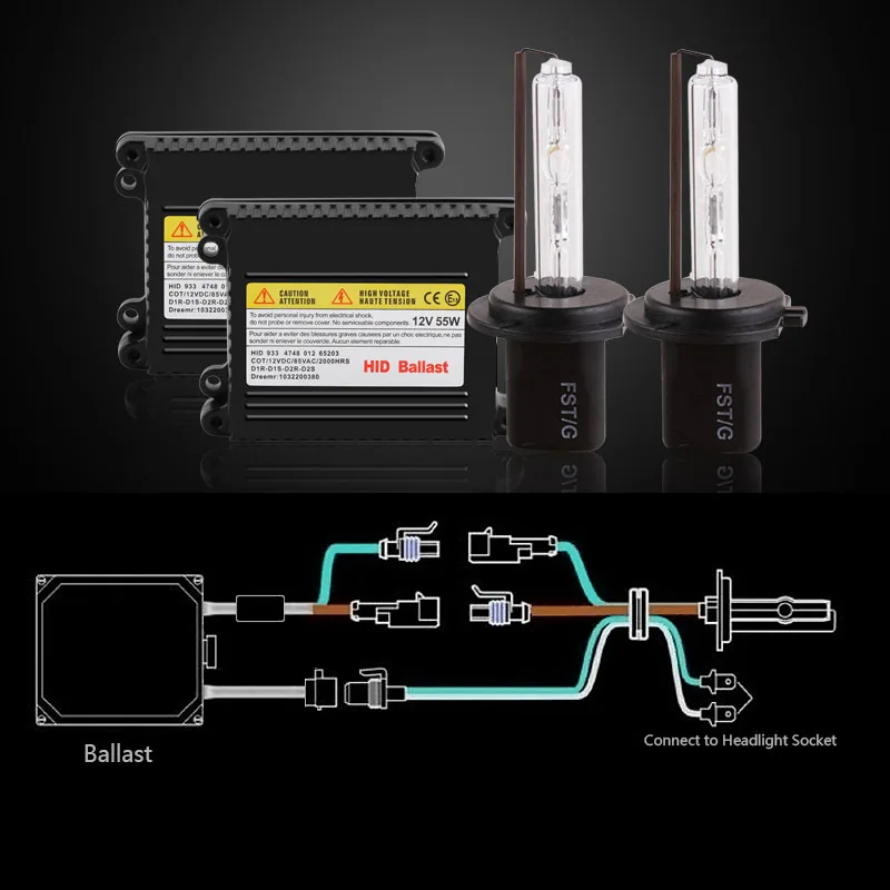 kit xenon h7 6000k 35w