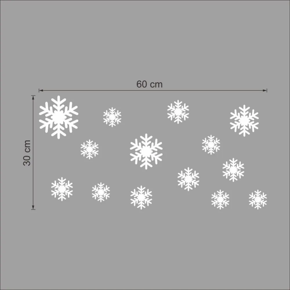 14 шт. снежные хлопья оконные наклейки зимние настенные стикеры снежинки Рождественские оконные наклейки рождественские украшения D063