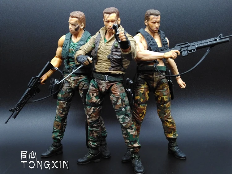 NECA фильм 25th Хищник инопланетянин Арнольд Шварценеггер патруль голландский извлечение голландский Охотник за джунглями 18 см игрушка ПВХ фигурка модель S108