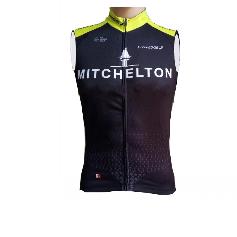 pro team winter fleece cycling vest 3 pockets warmer mens MTB sleeveless windstopper Ropa Ciclismo Bicycle maillot gilet - Цвет: mitchelton  fleece