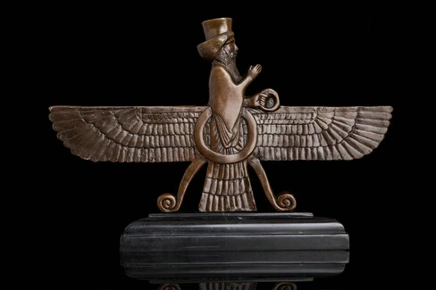 

003257 Art Deco Sculpture Exotic amorous feelings Bronze Statue