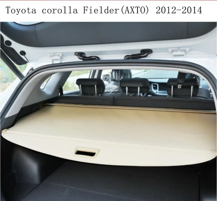 

JINGHANG Car Rear Trunk Security Shield Screen shade Cargo Cover Fits For Toyota corolla Fielder(AXTO) 2012 2013 2014