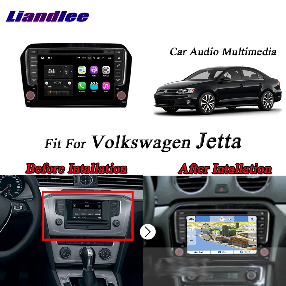 Top Liandlee Car Android System For Volkswagen Jetta 2013~2018 Radio CD DVD Player GPS Nav Navi Navigation HD Screen Multimedia 2