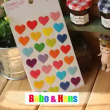 Милый цвет сердце деко 3D ПВХ стикер Скрапбукинг Украшение этикетка